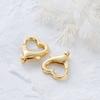 4pcs/bag 14K 18K Gold Color Plated Heart Shape Lobster Clasps Necklace Chain Connectors For DIY Jewelry Crafts Making Accessorie
