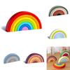 Arched Wooden Rainbow Building Blocks For Toddlers With Ecofriendly Learning Toy