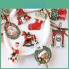 Ornament Christmas Tree Resin Vintage Bell Bow Wreath Christmas Pendant Stocking