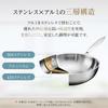 WANGYUANJI Stainless Steel Frying Pan, 26cm, Uncoated, Suitable for Induction and Gas Stoves, High Heat Efficiency, Dishwasher Safe, Durable.