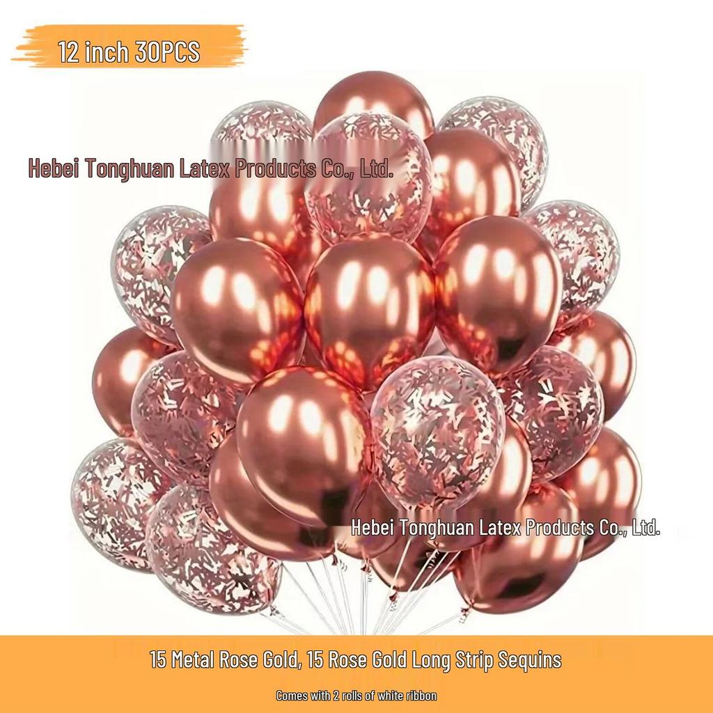 Neues Jahr Matt Glitzer Metallisch Latex Ballon Set für Dekorative Foto Atmosphäre