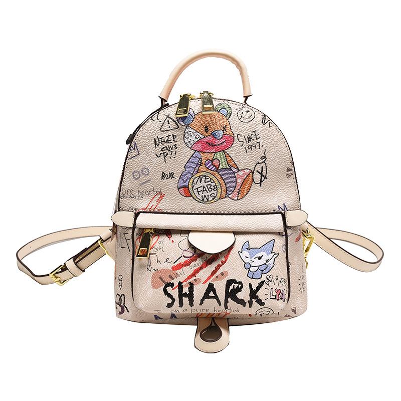 Bags bag new 2025 new Mori girl cartoon bear funny personality leisure travel backpack pu