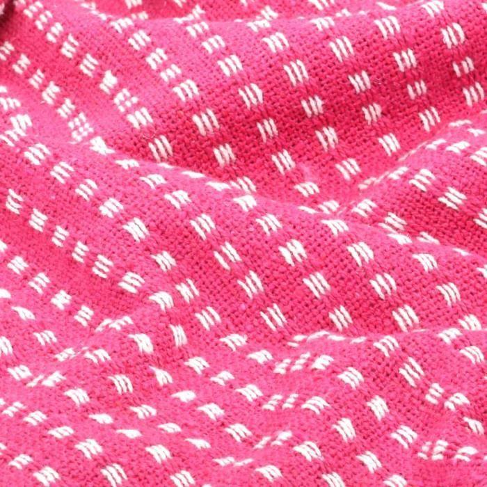 VidaXL Couverture coton à carreaux 160 x 210 cm Rose
