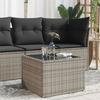 VidaXL Garden Table Glass Top, Dining Table, Meal Table, Outdoor Patio Courtyard Terrace Furniture, Grey Resin 366120