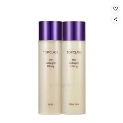 Charmzone Top Class The Collagen Lifting Basic Set Skin + Emulsion, Dual-functional Cosmetic for Whitening and Wrinkle Improvement, 1 Set
