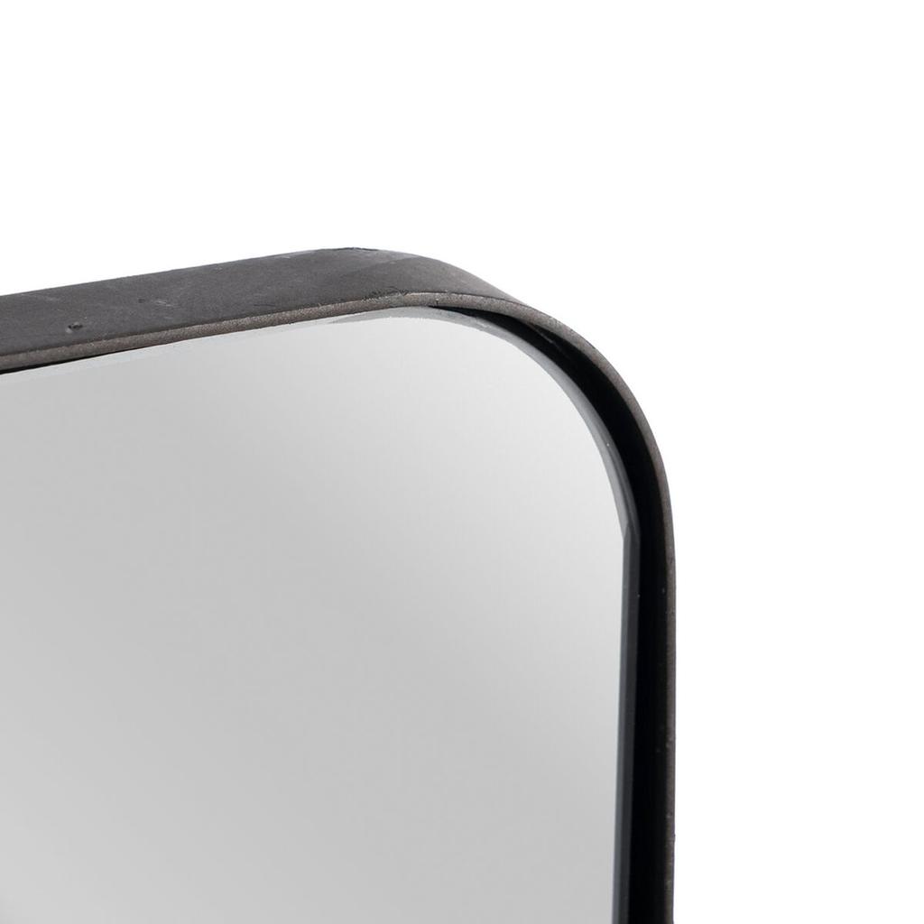 Wall Mirror 35 X 15 X 81 Cm Black Metal