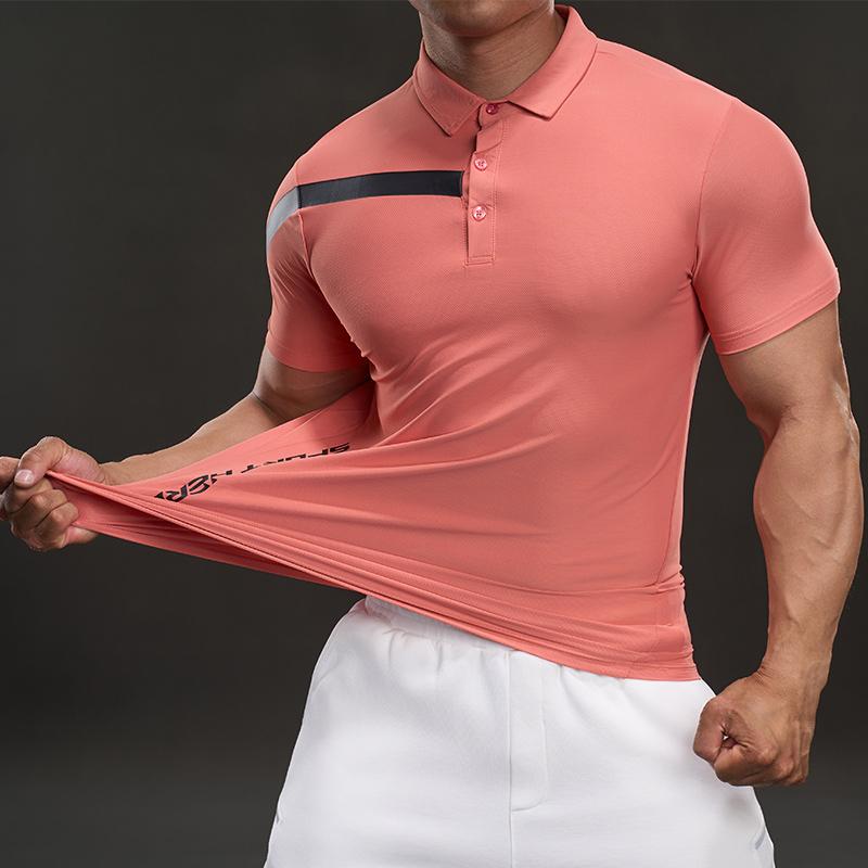 

Уличный спорт Американский стиль Повседневная футболка с коротким рукавом Модная облегающая эластичная фитнес-дышащая футболка M оранжевый