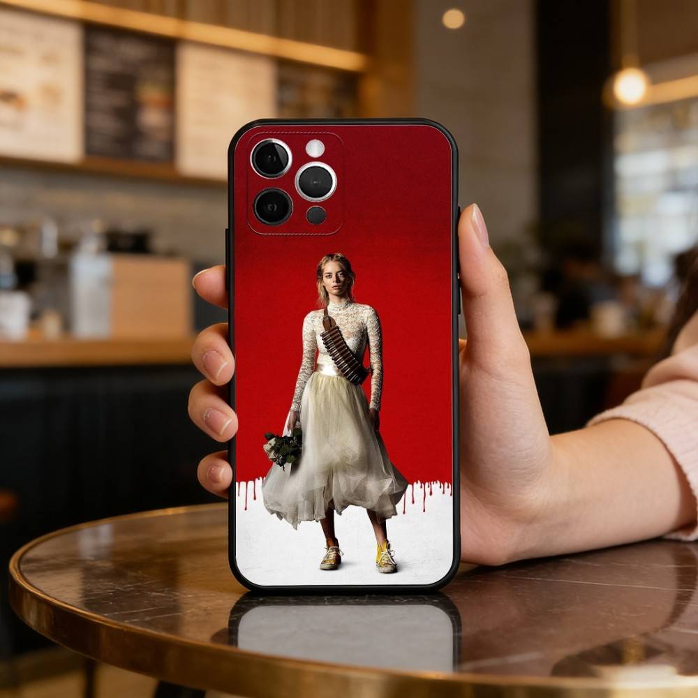 

Actress Samara Weaving Phone Case For iPhone 17,16,15,14,13,12,11 Plus,Pro Max,Soft Silicone Black Cover iPhone14Pro