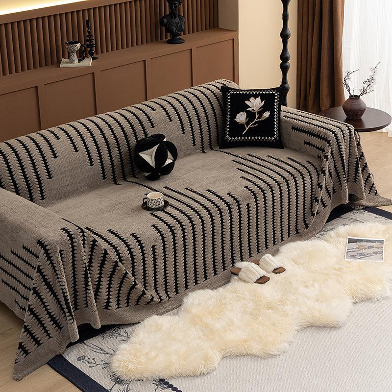 Retro high-end autumn and winter plush sofa towel cover 2026 new non-slip one whole universal full cover cover