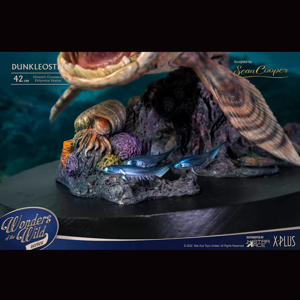 Star Ace Toys Wonders of the Wild Dunkleosteus Polyresin Statue, Approximately 420mm In Length, Pre-painted, Complete Figure, 42cm