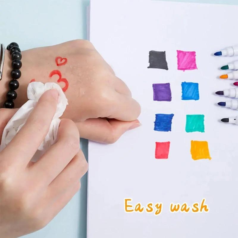 8Pcs Magnetic Erasable Whiteboard Pen Color Options Numbering White Board Marker Pen Stationery Office School Teaching Supplies