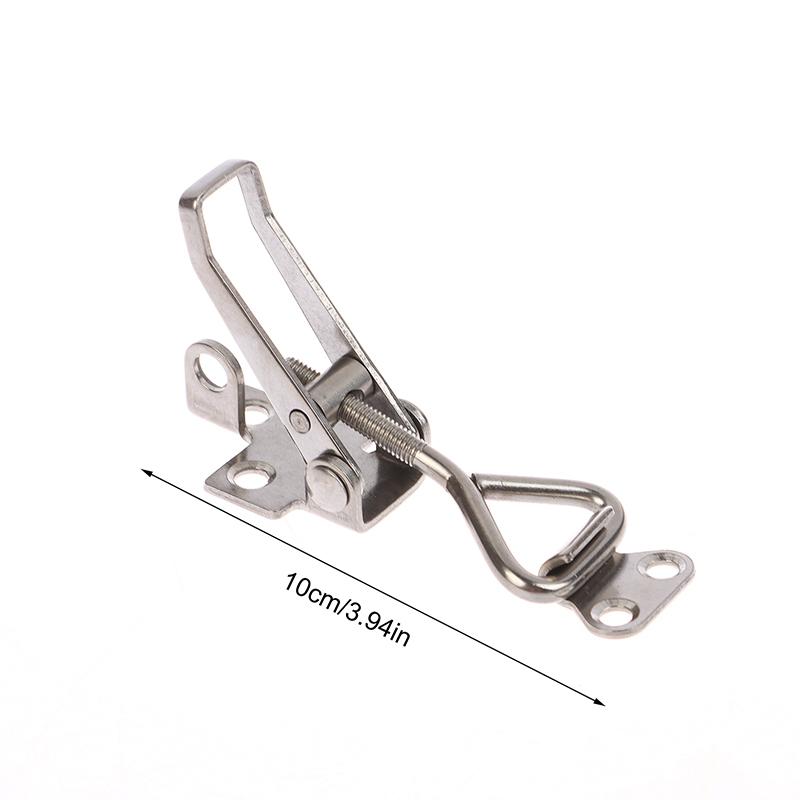 1Pc 304 Stainless Steel Boat Deck Clamp Hasp Lock Heavy Duty Fastener For Marine Locker Strong Anti Rust Construction