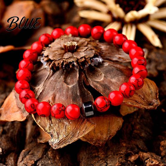Modisches Edelstein Armband mit Perlen für Herren Damen Retro Natürlich