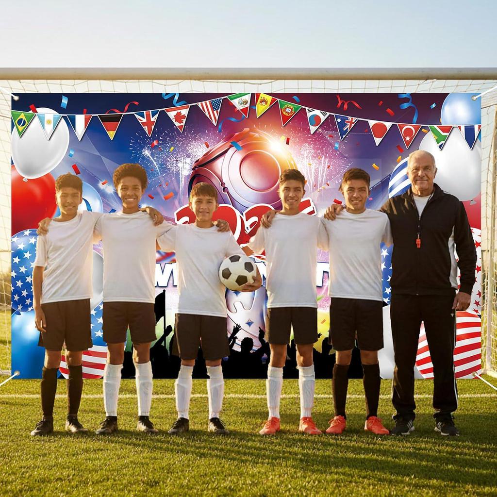 QZB2655 World Cup 2026 USA-Canada-Mexico Flag Decor Banner