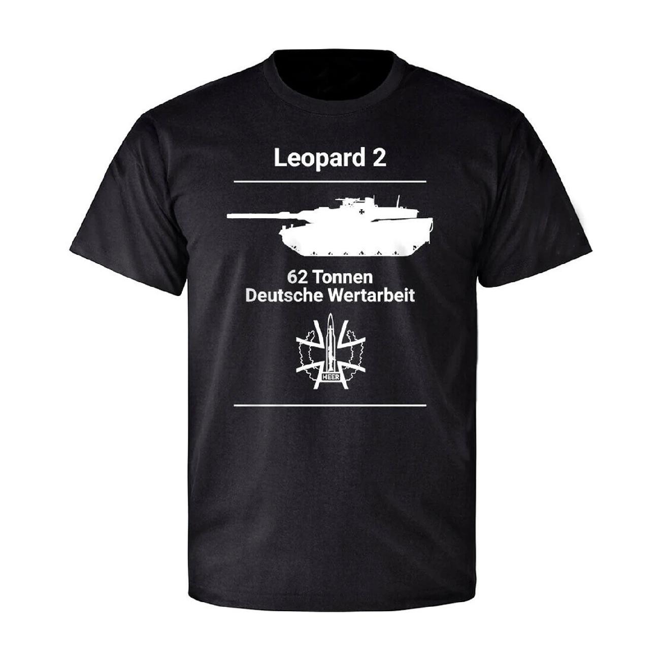 

Leopard 2 Tank 62 Tonnes Deutsche Wertarbeit Leo 2A7 Panzer T-Shirt S чёрный