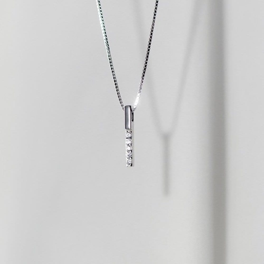 

Hermosa:J N034 925 Silver Necklace, Silver Necklace, Rose Gold 14K Necklace, Stick Bar Layered Necklace N034-Silver