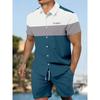 2026 Summer New Men's Short-sleeved Shirt And Beach Shorts Set Running Men's Shorts Everyday Urban Fashion Men's Casual Shirt