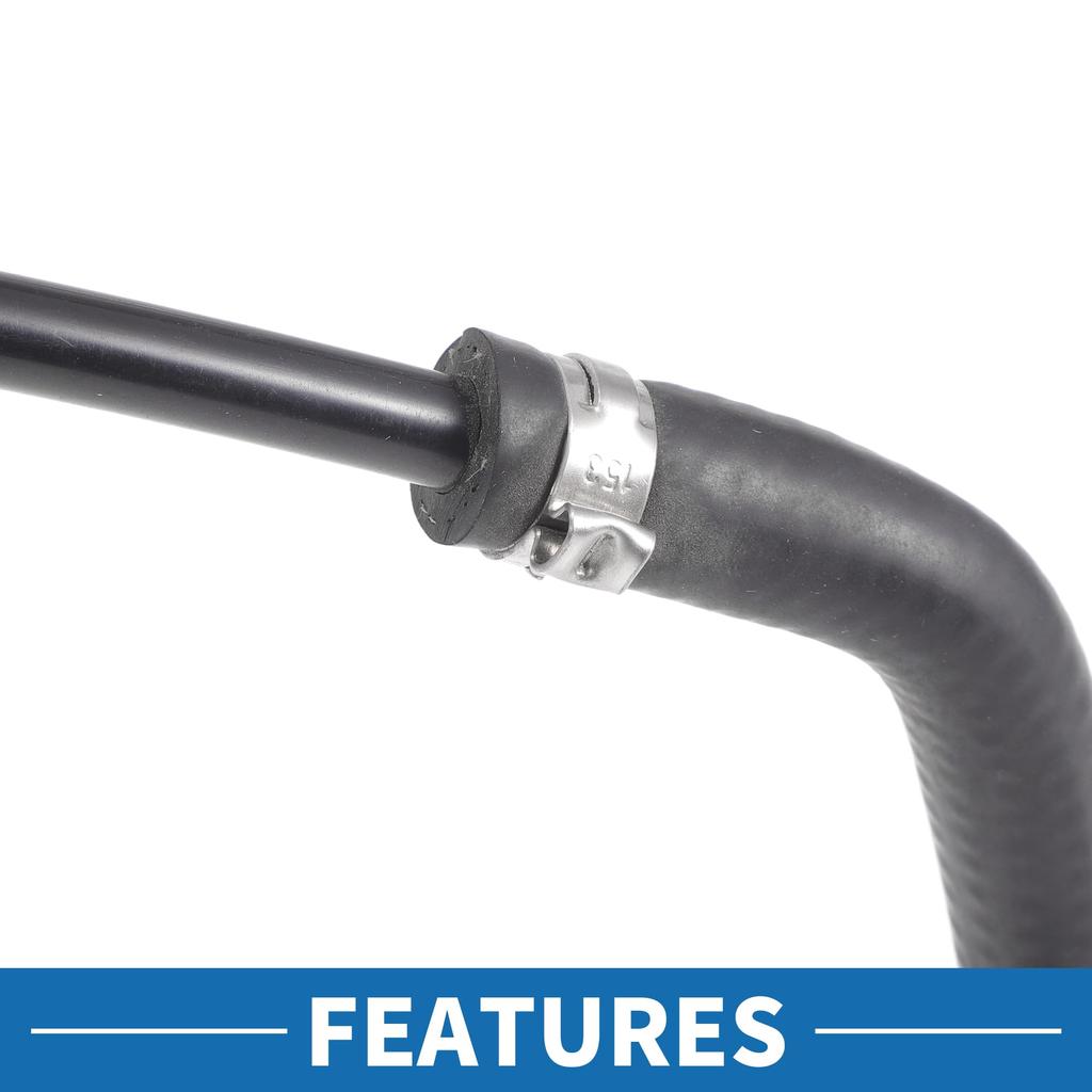 ABSOPRO Motor Radiatorslange for BMW 750i Del Ekspansjonstank Vannrør Svart 4.8L 2006-2008, Nummer 17127534527, Slange, Gummi,