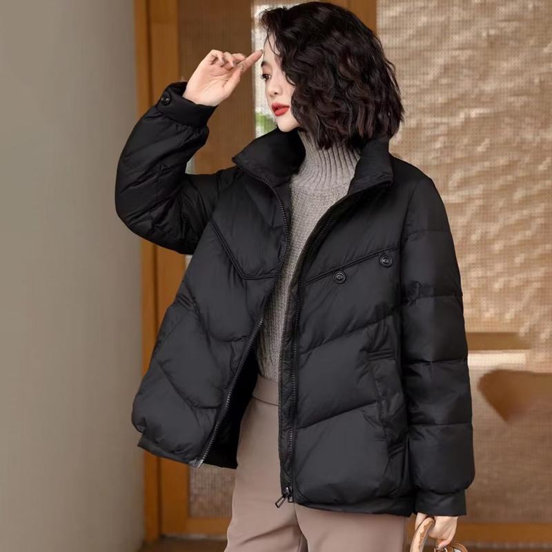 Daunenjacke Damenbekleidung Weiße Entendaunen Winter Kurzer Stil Übergröße Damen
