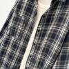 2025 Autumn Plus Size Retro Plaid Long Sleeve Loose Shirt Cardigan