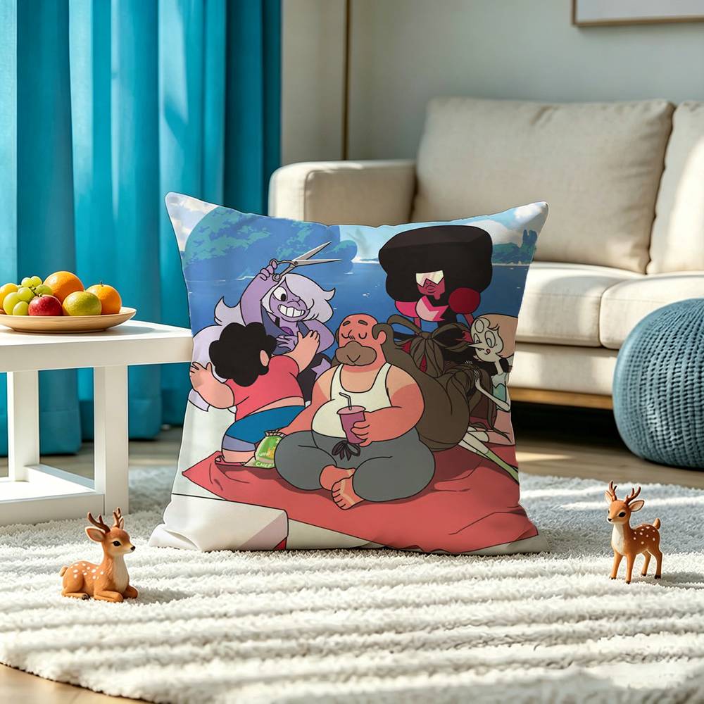 White Diamond Steven Universe Pillow Case Square Double-Sided Sofa Cushion Cover Bedroom Bedside Pillow