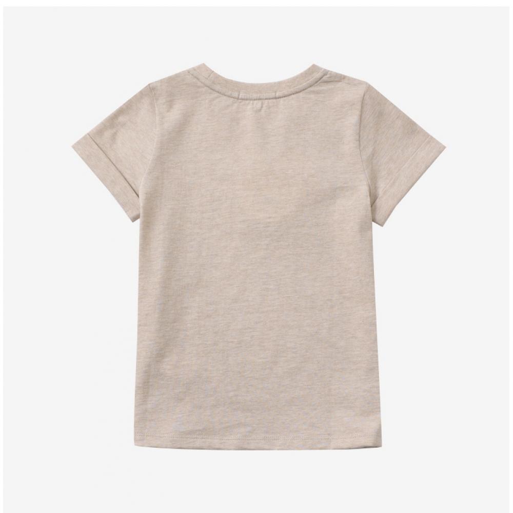 Chloe C20112 C03 Logo Embroidery Kids Short Sleeve Tee