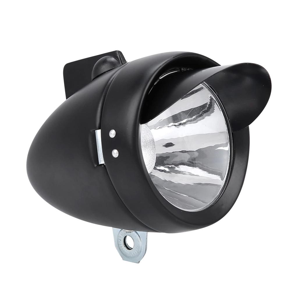 Retro Style LED Bicycle Front Light with Super Bright LED Easy Metal Shell for Improved Appearance Headlight, Visor, Light, Operation,