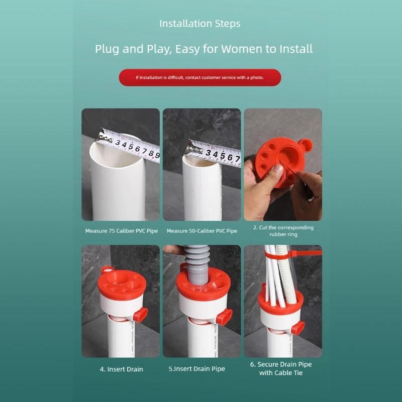 Multifunctional Kitchen Basins Sewer Branch Water Pipe Connector Sealing Rings Sink Drain Pipe Adapters Easy to Install