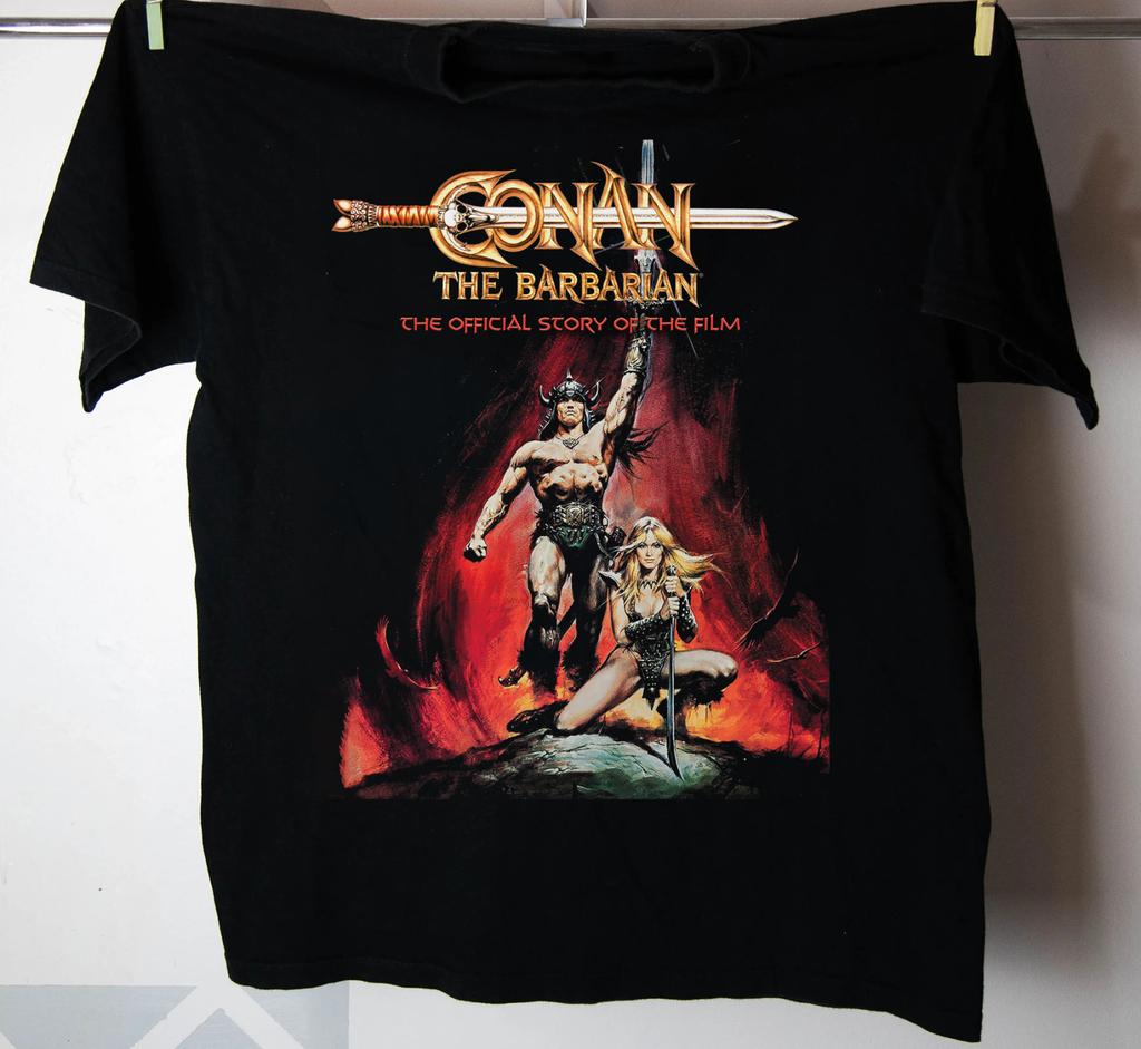 Conan The Barbarian Shirt Short Sleeve Black Unisex S-2345XL