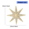 Spilla Decorativa Stella a 8 Punte Accessorio Distintivo in Lega Per Brillare in Insieme Durante gli Spostamenti Feste