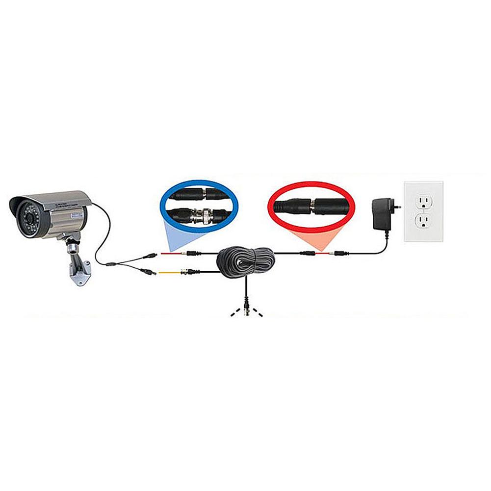 Le migliori offerte per CCTV DVR Camera Video DC Power Security Cavo BNC Prolunga 10-60 m