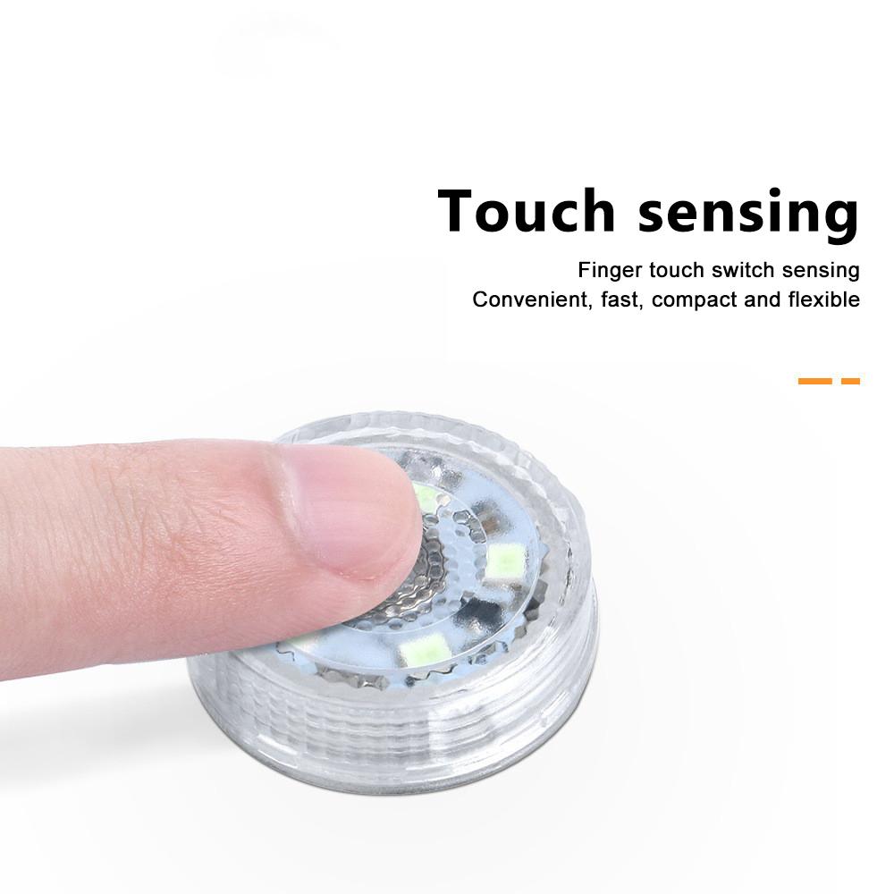 Car Mini Interior Touch Switch Light 5LED Sensor Roof Reading Bulb Ceiling Round Emergency Lamps Cabinet Light Ambient Lamp