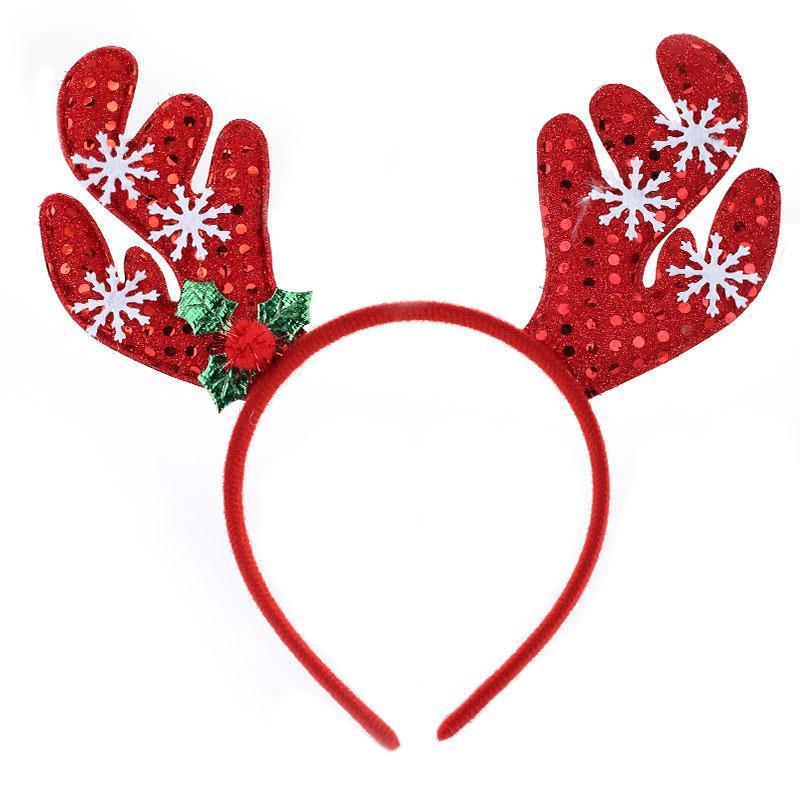 

Plush Christmas Antler Headband Hair Accessories Cos Dress Up Props Girl Women StyleE