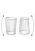 Standy 40H double-sided tall flower stand | White