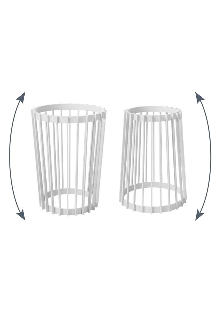 Standy 40H double-sided tall flower stand | White