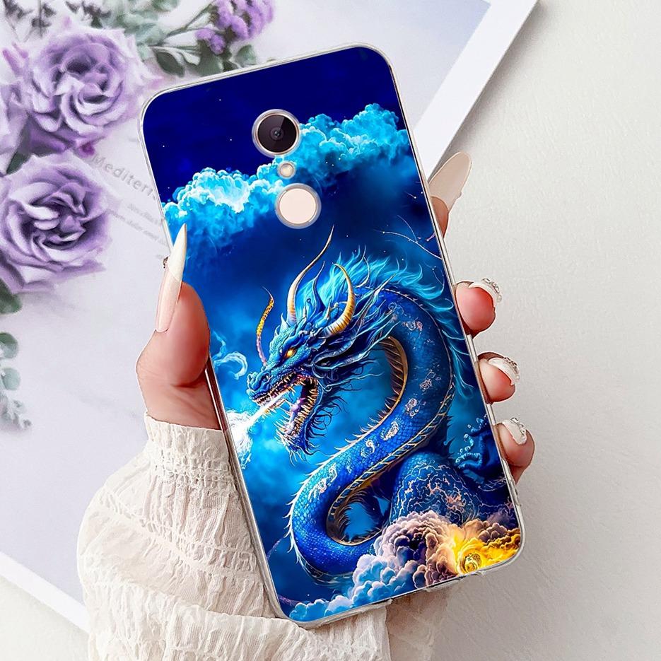 For Xiaomi Redmi 5 Plus Case Cute Cat Lion Painted Cover Soft Silicone Phone Case For Xiaomi Redmi 5 Redmi5 Plus Back Cover Bags