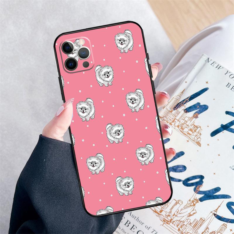 Pomeranian Dog Phone Case For iPhone 16 Pro Max 11 12 13 Mini 14 15 Pro Max 15 16 Plus XR 16e Cover Coque