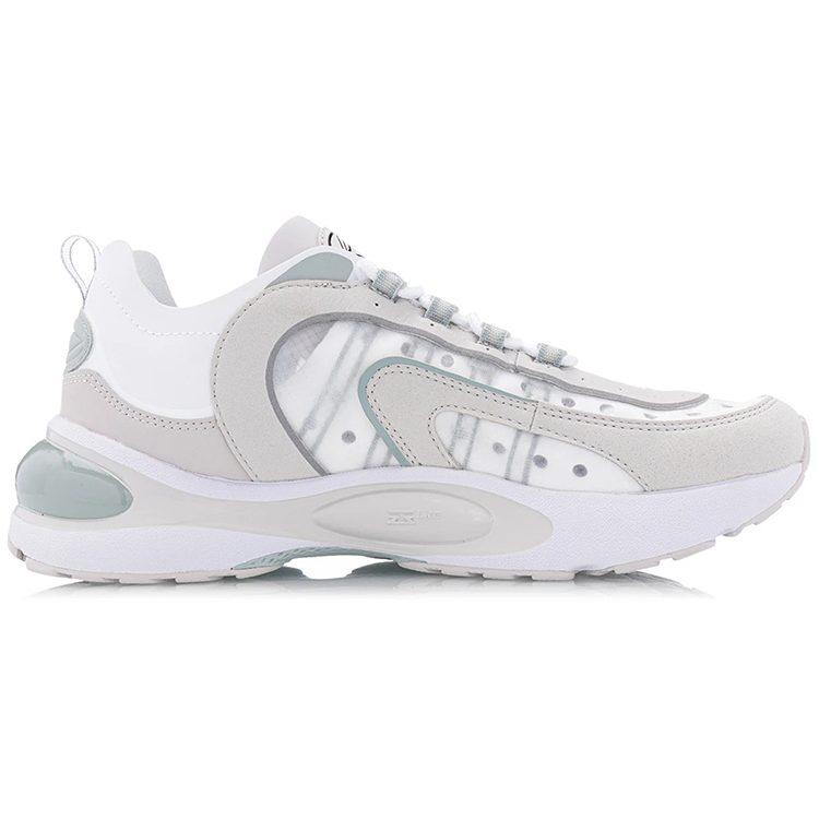 Li Ning Cushioning Slip Resistant Abrasion Resistant Low Top Running Shoes Women's Gray ARHP128-11