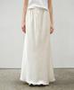 CITTA Relaxed Satin Maxi Skirt_Cts624(White)