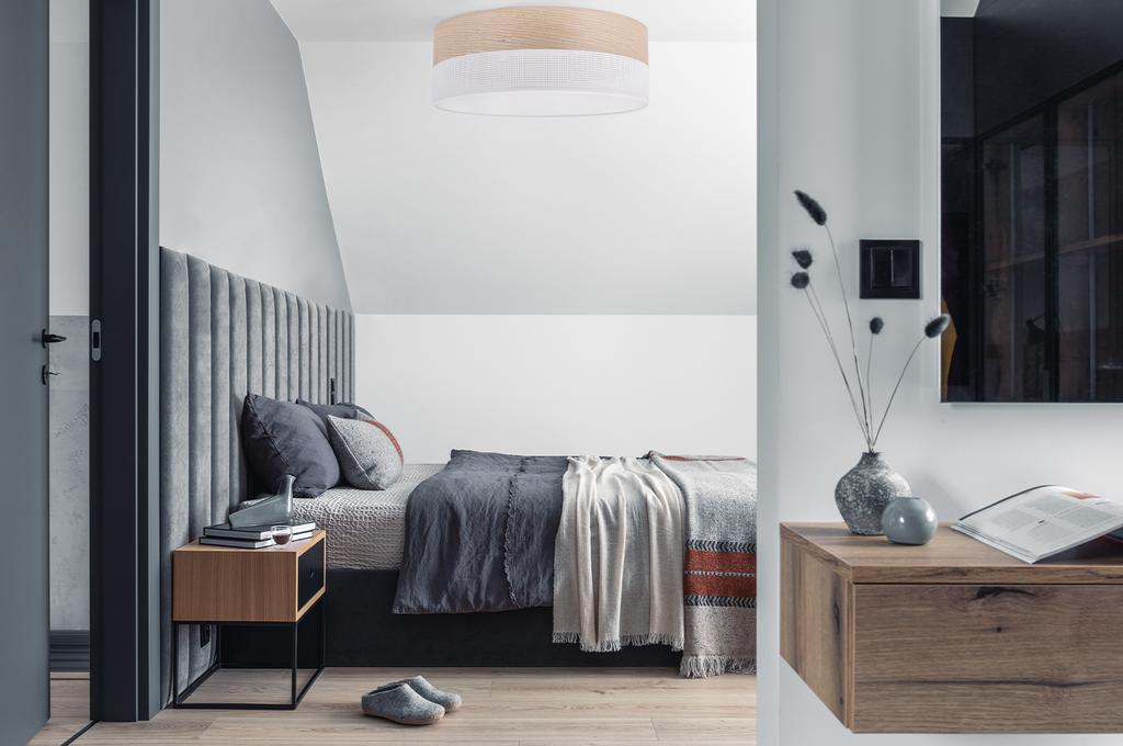 Wood Plexi Ceiling Lamp White 50Cm Classic Oak