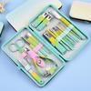 Gradient Yellow Nail Clipper Set - Professional Manicure Tools for Home and Salon