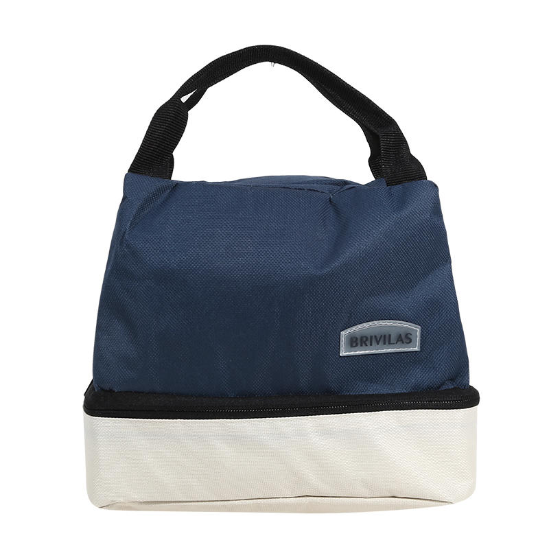 

1 Pc Double Layer Lunch Box Bag Lunch Box Insulation Bag Hand-held Lunch Box Bag Thickened Lunch Box Handbag One Size темно-синий