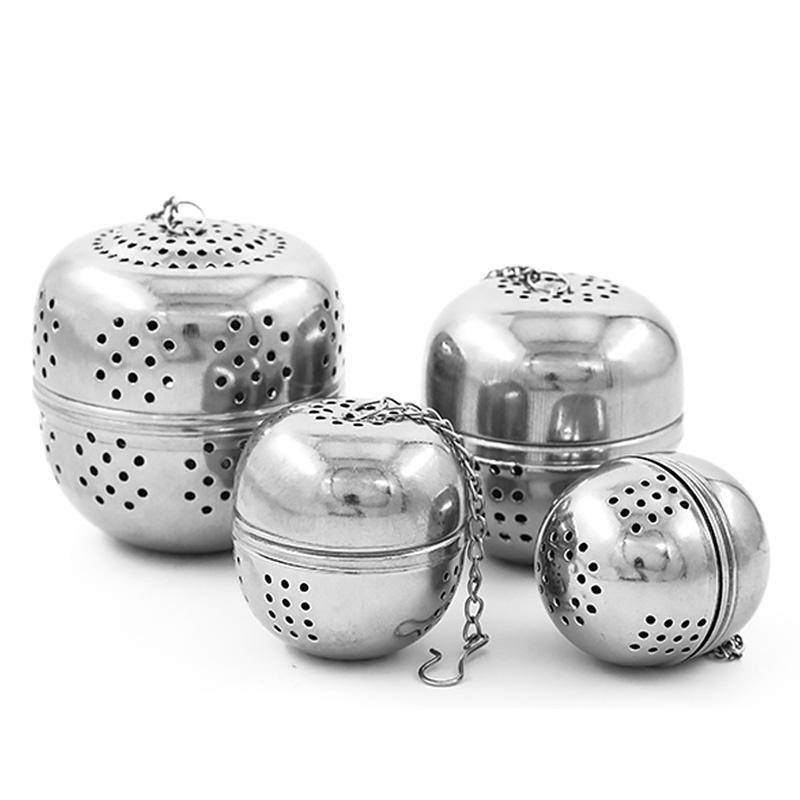 1 szt. Kulka przyprawowa w kształcie kuli Zaparzacz do herbaty ze stali nierdzewnej SpiceBall z łańcuszkiem linowym