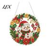 Festive Tree Ornament Crafting Christmas Rhinestone Painting Suncatcher Kit, DIY Faux Pearl Art Xmas Crafts for Adults Beginner, Acrylic Decorative