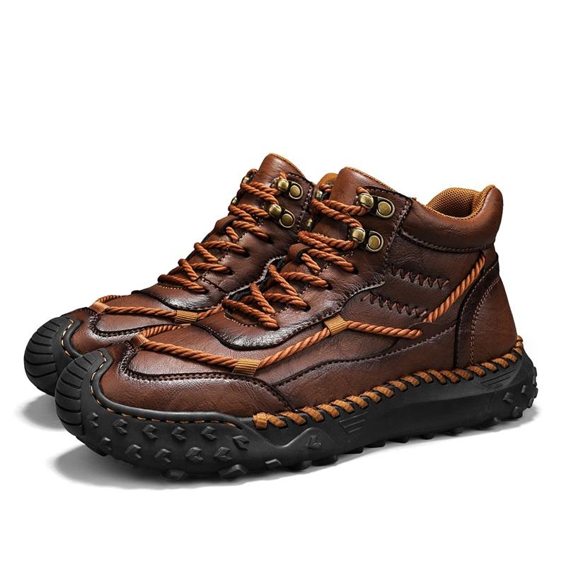 Autumn Winter Handmade Men Boots Shoes Comfortable Ankle Boots Casual Moccasins Tooling Leather Shoes