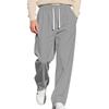 Herren gerade geschnittene Jogginghose mit seitlichen Schlitzen, lockere Freizeithose