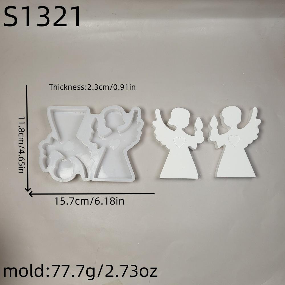 

3D Ангел Женский и Мужской Держащие Свечи Силиконовые Формы DIY Ангел Гипс Цемент Смола Изготовление Формы Искусства Домашний Декор Украшение