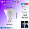 1-10Pcs Tuya GU10 WiFi LED Smart Bulb Dimmable 1-100% RGBCW Spotlight Smart Life APP Work with Alexa Google Home Voice Control