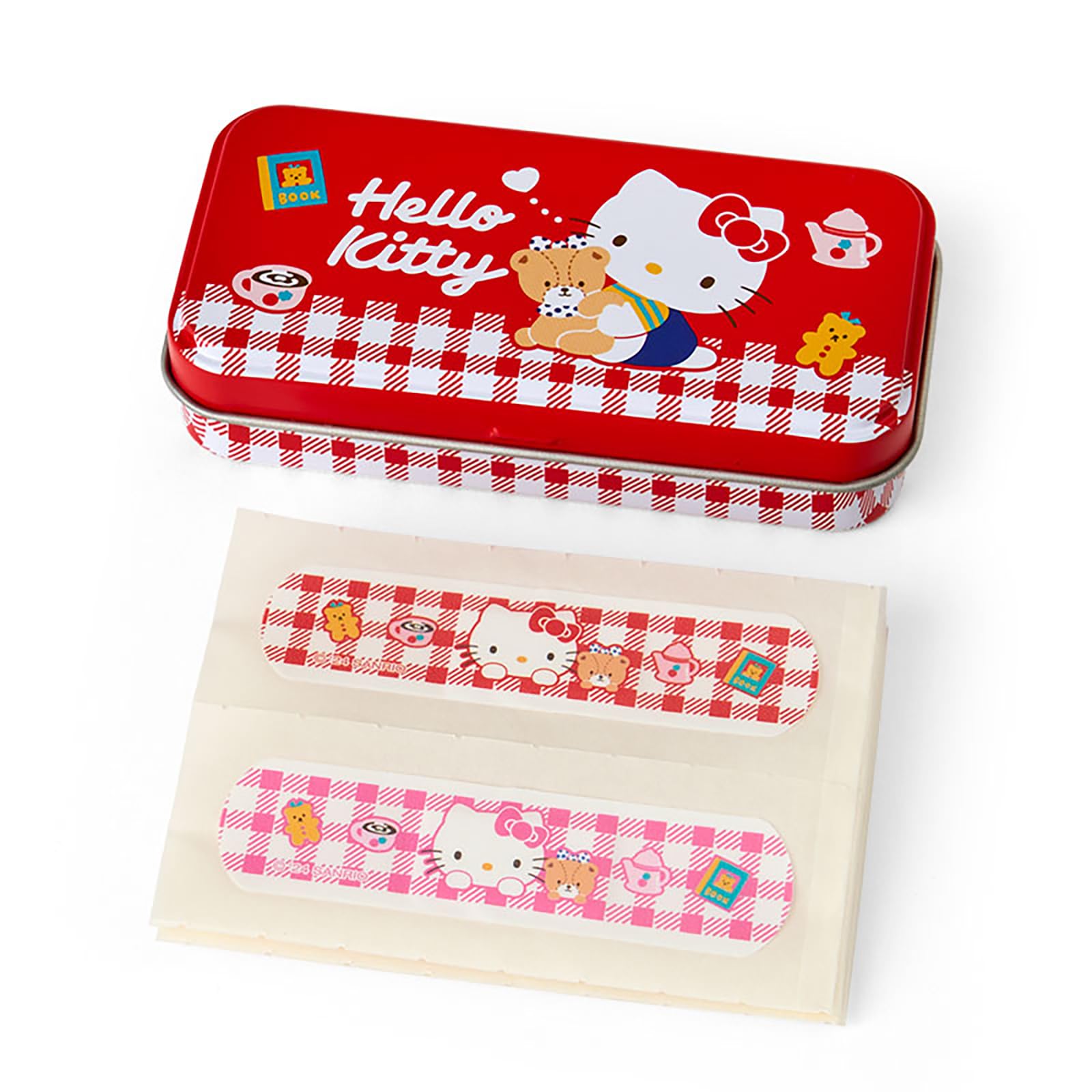 Sanrio Tin Case Always Hello 10 pieces designs x 5 pieces 451126 Band-Aids & (Everyday Goods, Sanrio) Kitty, (2 each)