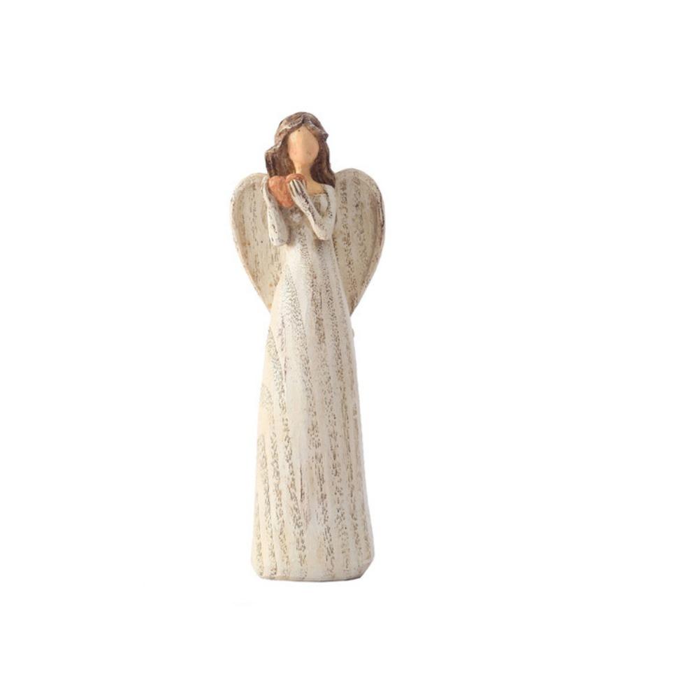 Handmade Angel Figure Statue Resin Modern Art Crafts Vintage Angel Sculpture Model Entrance